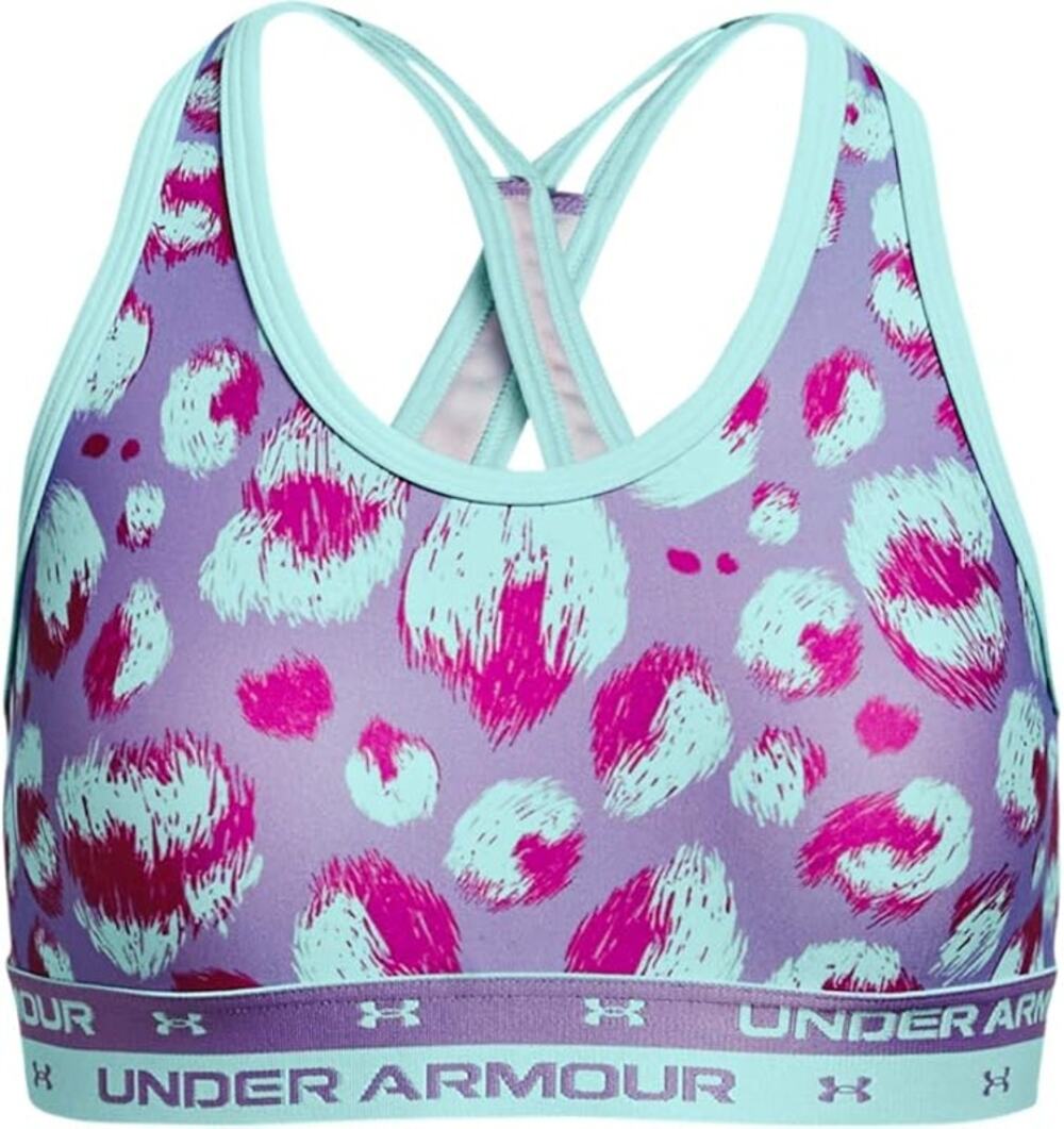 NWT Under Armour Girls' Crossback Printed Bra sz XL